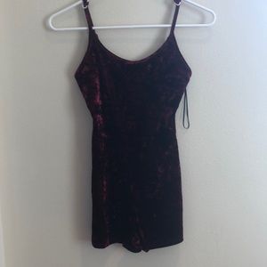 Red velvet romper!